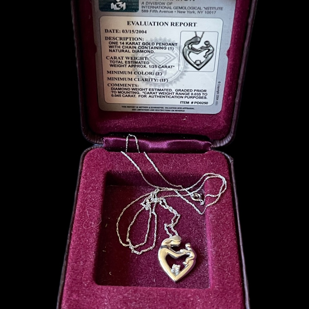 Helzberg Diamonds 14k Gold Heart Necklace With Small Diamond